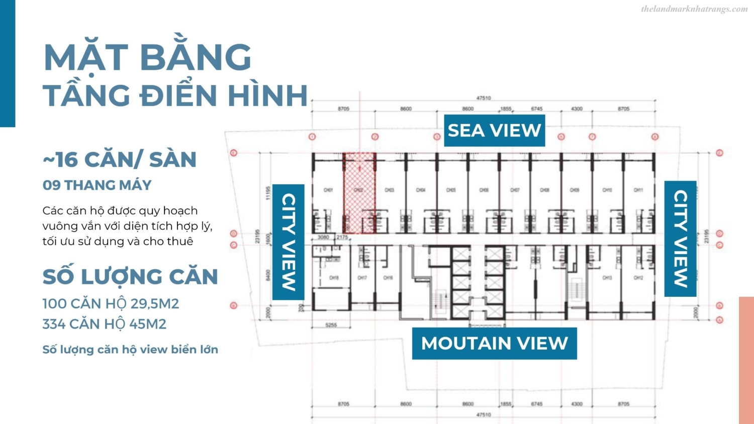 Mặt Bằng Điển Hình The Landmark Nha Trang